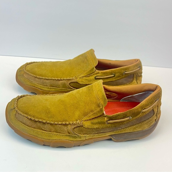 Twisted X Men's Size 12M Slip On Driving Moccasin, Brown Leather Loafer SMUMDMS4 - Picture 2 of 11